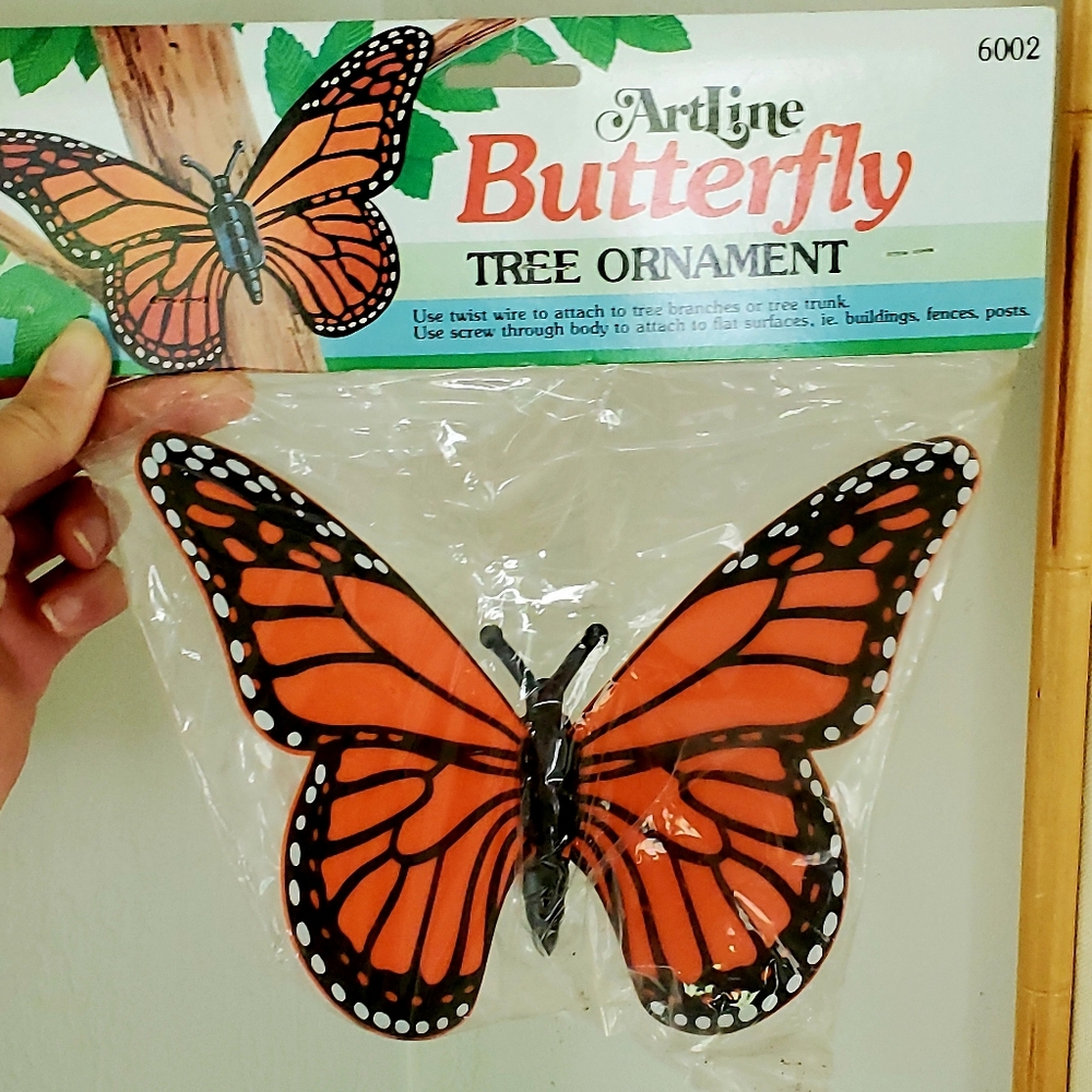 Vintage NOS 1983 Artline Butterfly Tree Ornaments